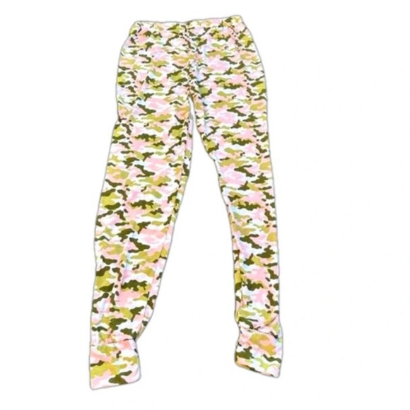 Pink camouflage Pajamas set size Large Girls 2 piece bedtime sleepwear pjs tween - Picture 4 of 4